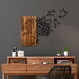 Wallity Tree And Birds 1 - Escultura de Pared de Madera y Metal